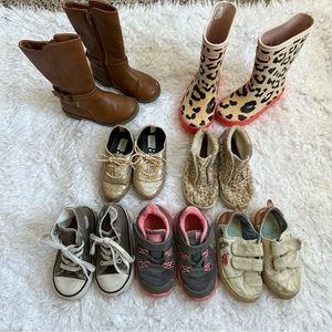 7 Baby Toddler Shoes Hunter Nike Toms Children's Place Crazy 8 Converse Sz 7